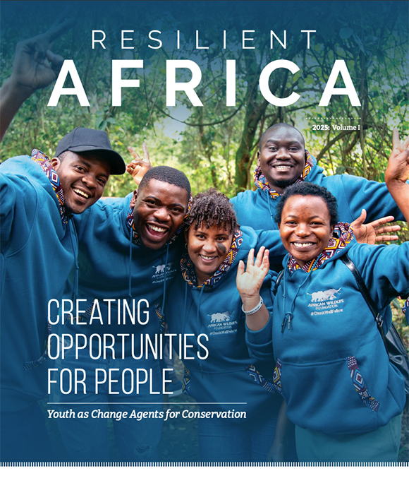 Front cover with a photo of youth: "Resilient Africa: Creating Opportunities for People."