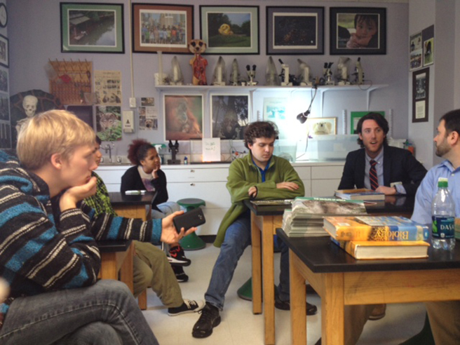 AWF&#039;s Mike Rooney presents to conservation minded students at the Lab School