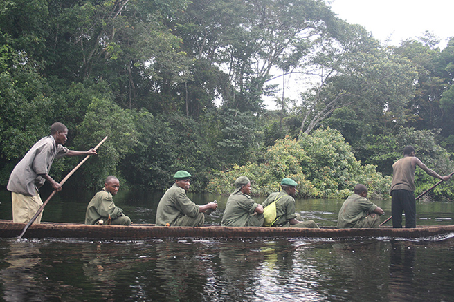 Rangers at Iyondji Community Bonobo Reserve