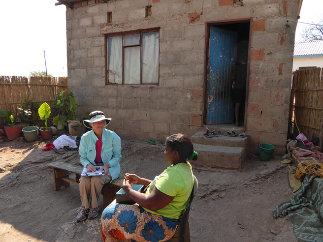 Rosemary Black interviewing community members