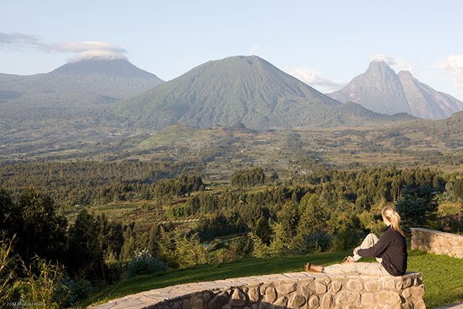 Sabyinyo Silverback Lodge in the Virunga masif in Rwanda © Governors Camp Collection