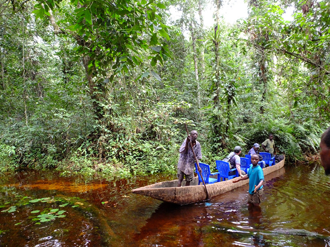 A boat ride in DRC
