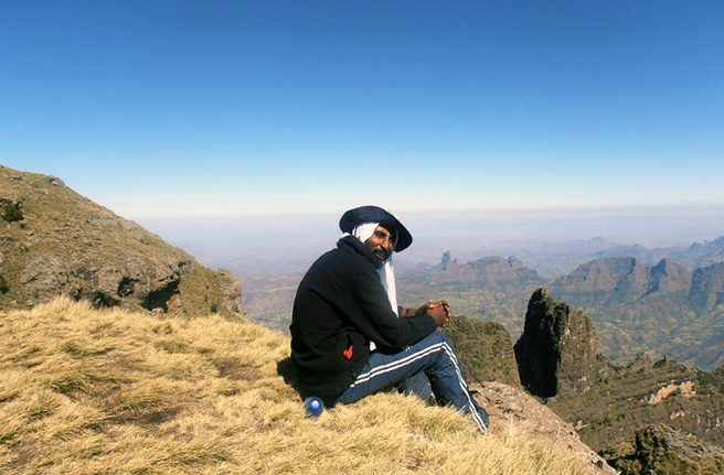 Trekker guide Shiferaw in Simien Mountains