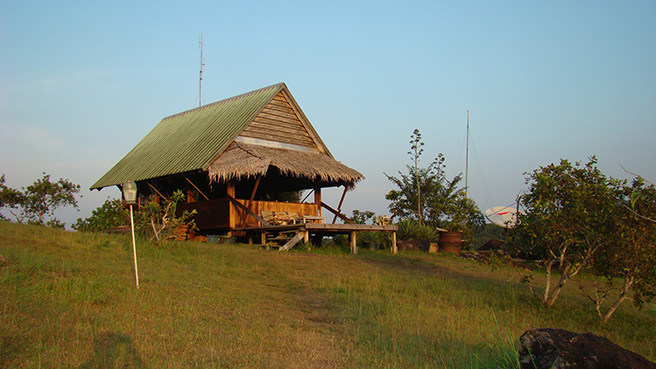 View of the field station, Station D&#039;Etudes des Gorilles et Chimpanzes. Photo by Stephanie Schuttler