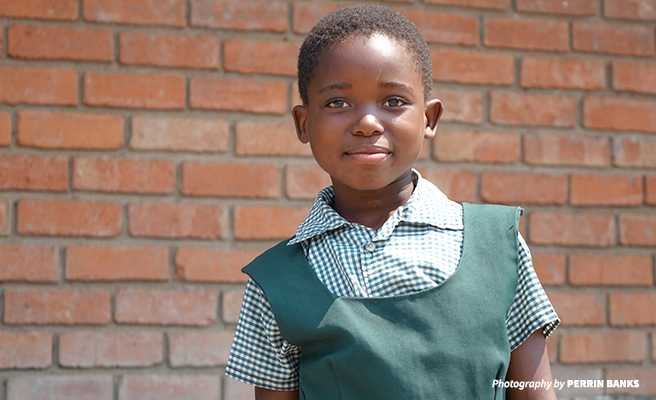 Lisa, a student at Lupani Primary School