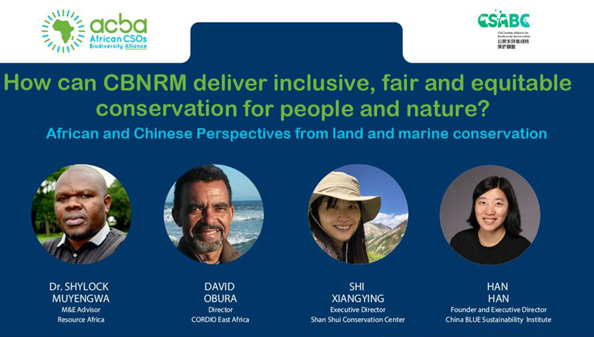 Poster of ACBA and CSABC webinar on community-based natural resource management