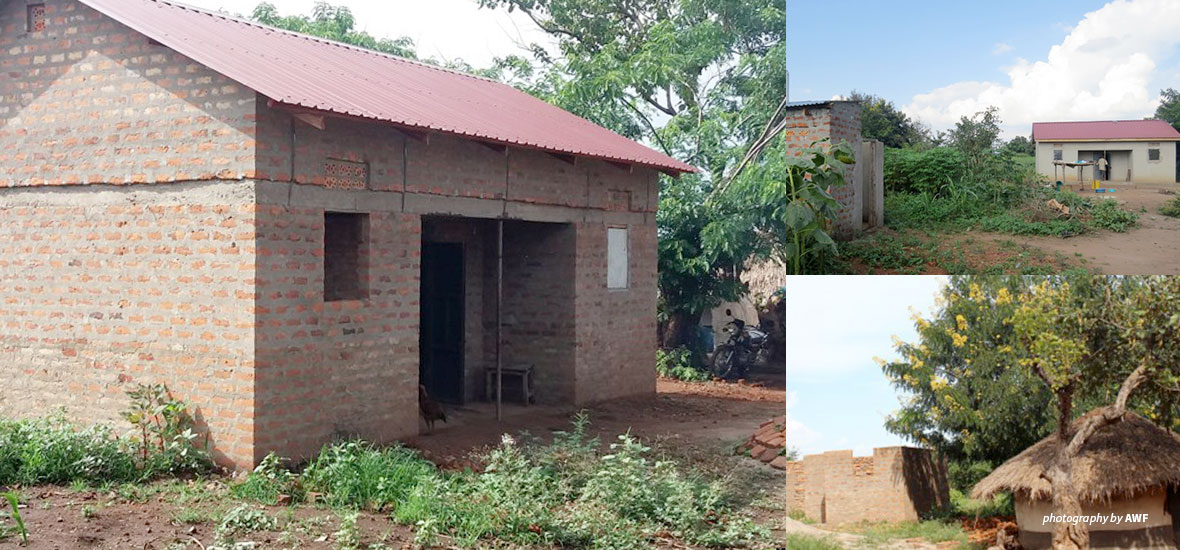 Photo of new brick house built by AWF-supported chili farmer