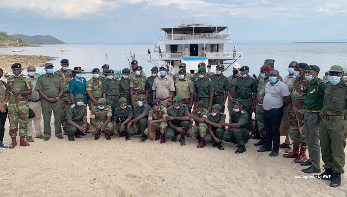 Photo of Zimparks rangers at Lake Kariba pass out ceremony