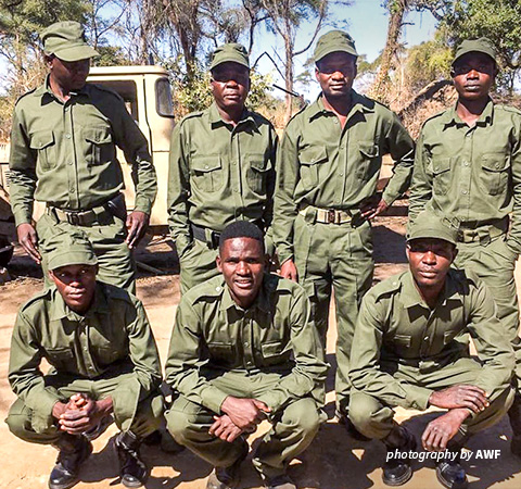 Community wildlife scouts in Mbire, Zimbabwe