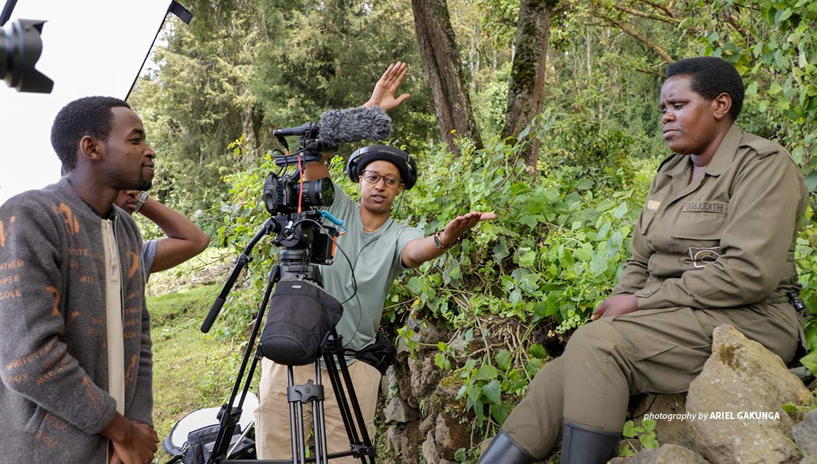 ACV fellows filming in Rwanda