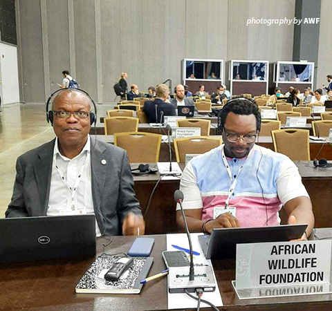 Philip Muruthi and Edwin Tambara at CITES