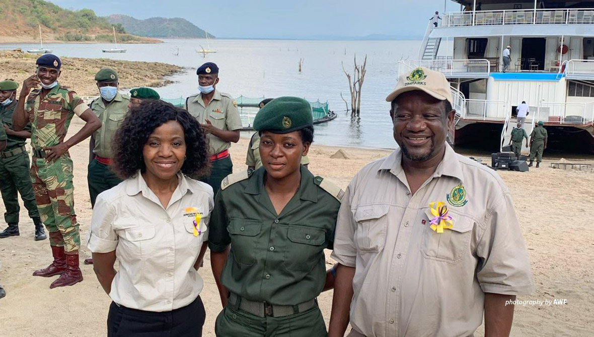 Zimbabwe woman ranger at Lake Kariba