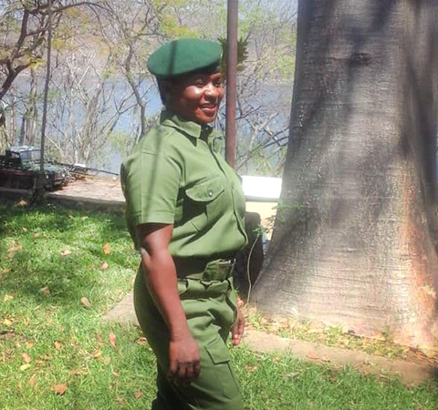Woman Zimparks ranger Florence Sakatira
