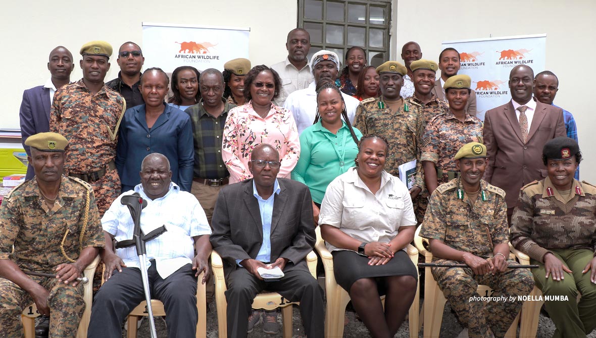 AWF and KWS officials commissioning evidence rooms