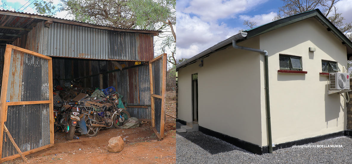 Before and after evidence rooms in Kenya