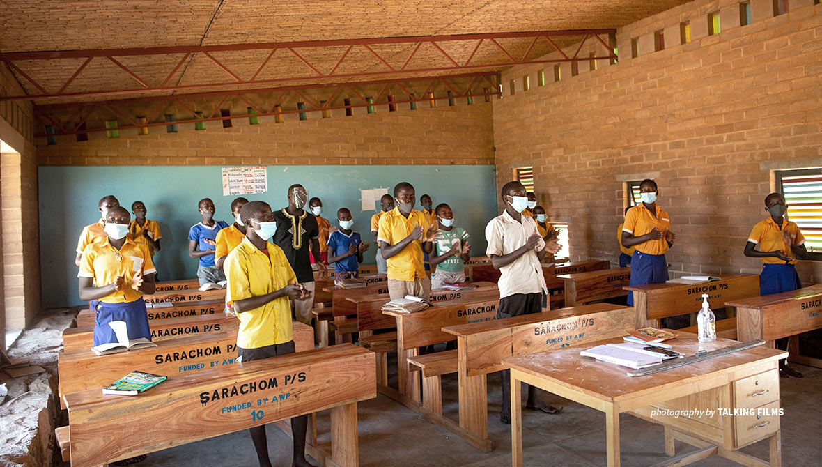 Students at Sarachom Primary School