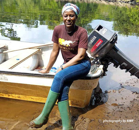 AWF Community Development Officer Amandine Laure Toumbou Nouazi