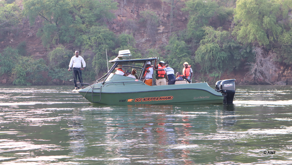 A boat on Zambezi River.