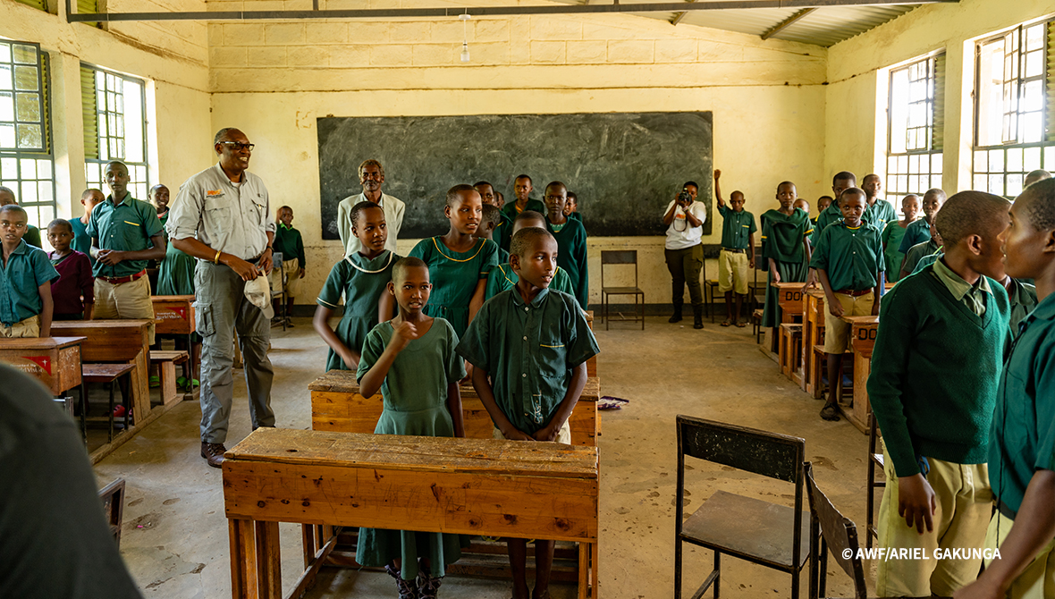 Students in a classroom.