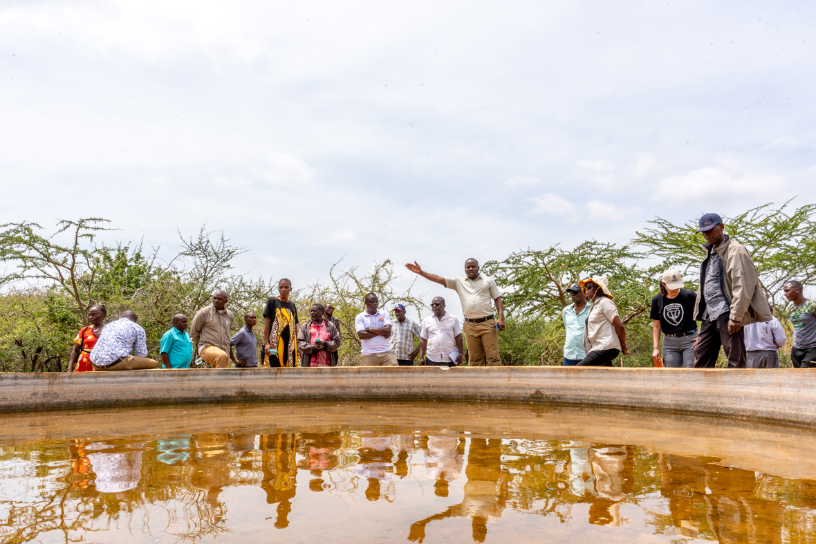 The Water pan where wildlife will be drinking water from the borehole
