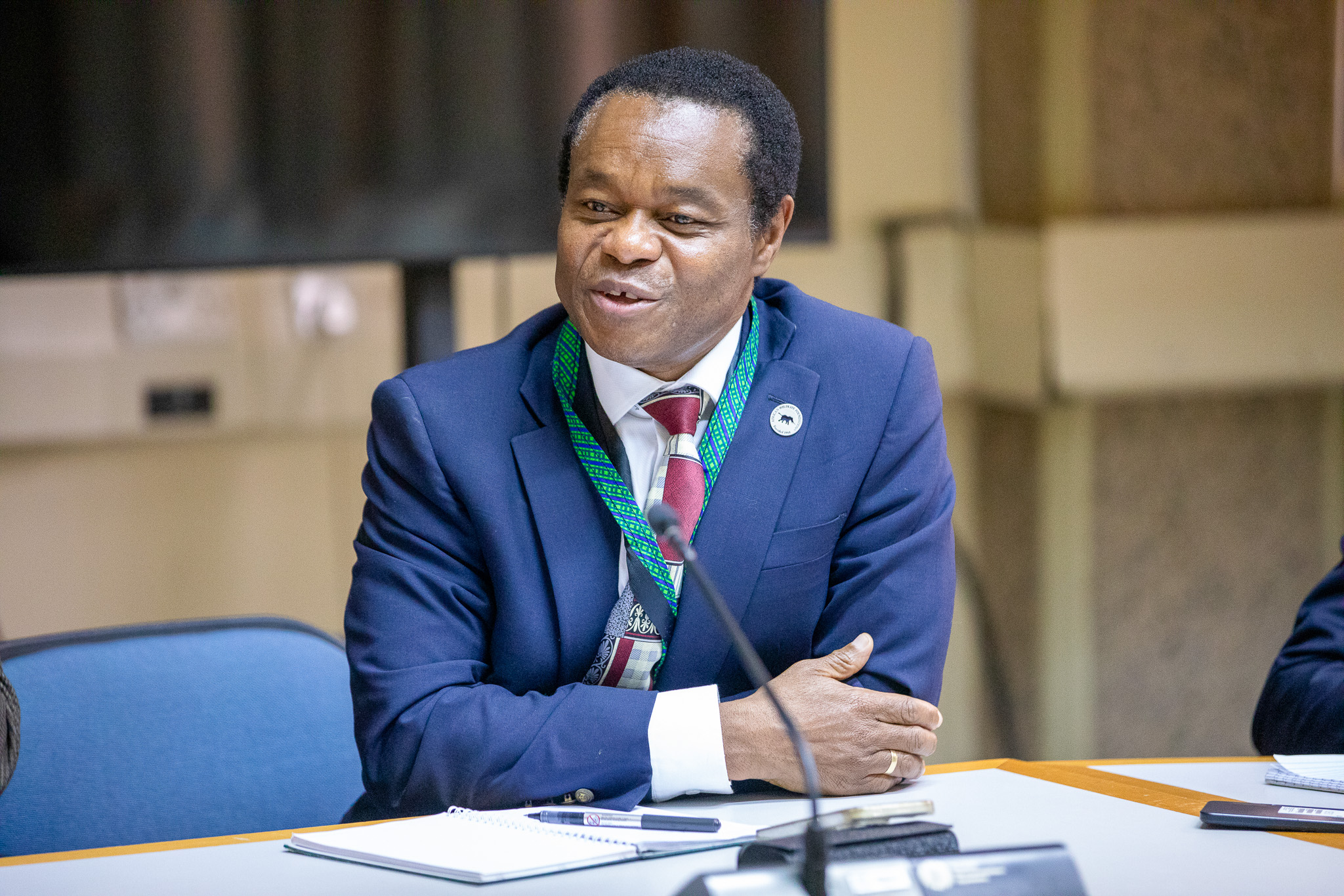 AWF Vice President Frederick Kumah at one of the bilateral meetings with African governments on the sidelines of the AMCEN meeting in July 2025