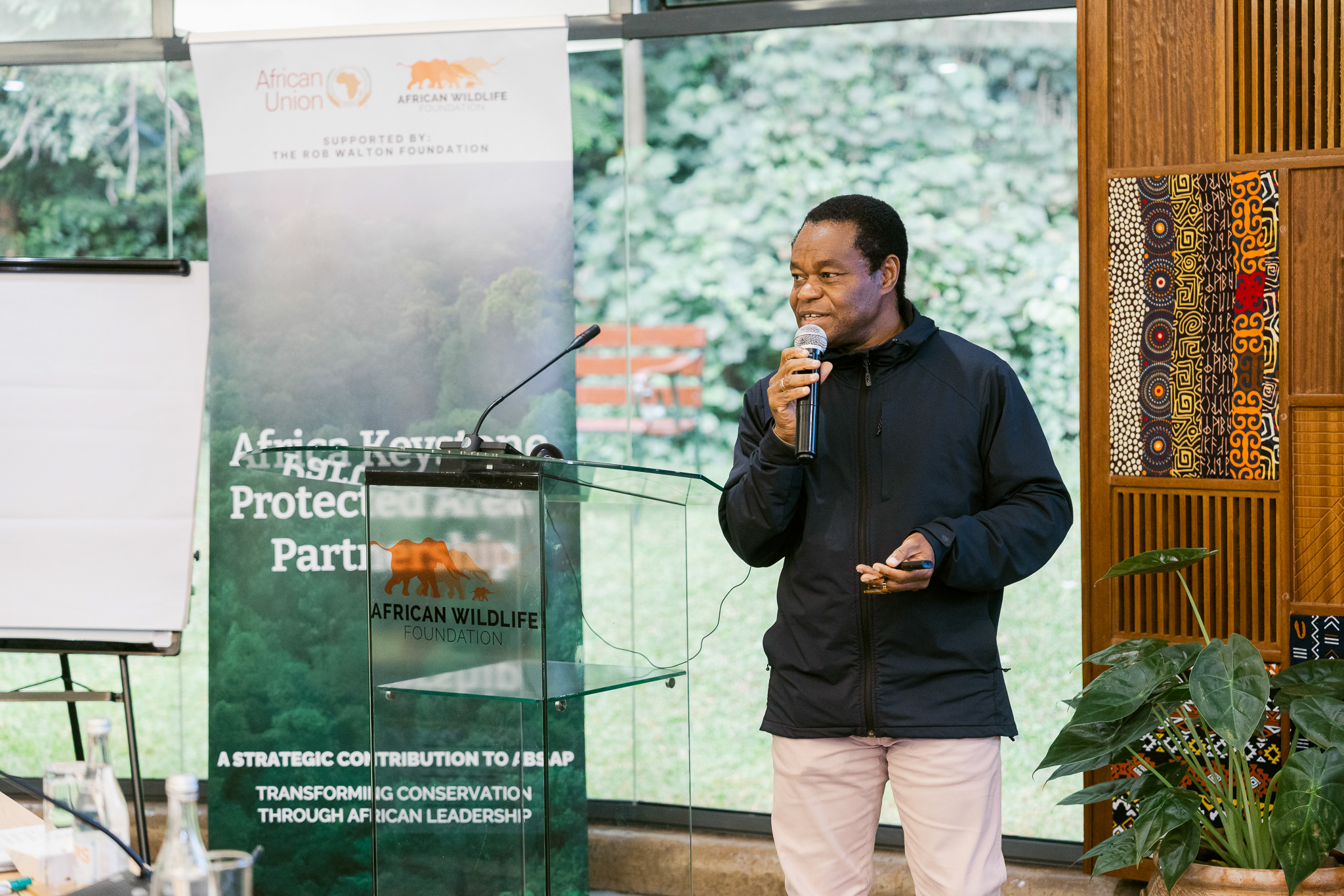 AWF Vice President - Global Policy and Governance, Frederick Kumah during the technical consultative workshop at the AWF headquaters in Nairobi, Kenya 