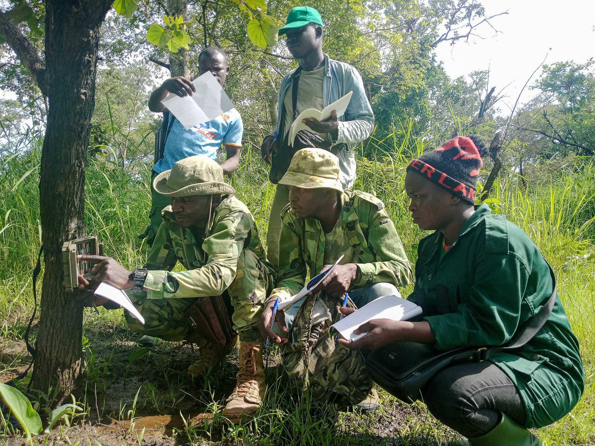 Ecoguards collecting data during Willdlife Survey
