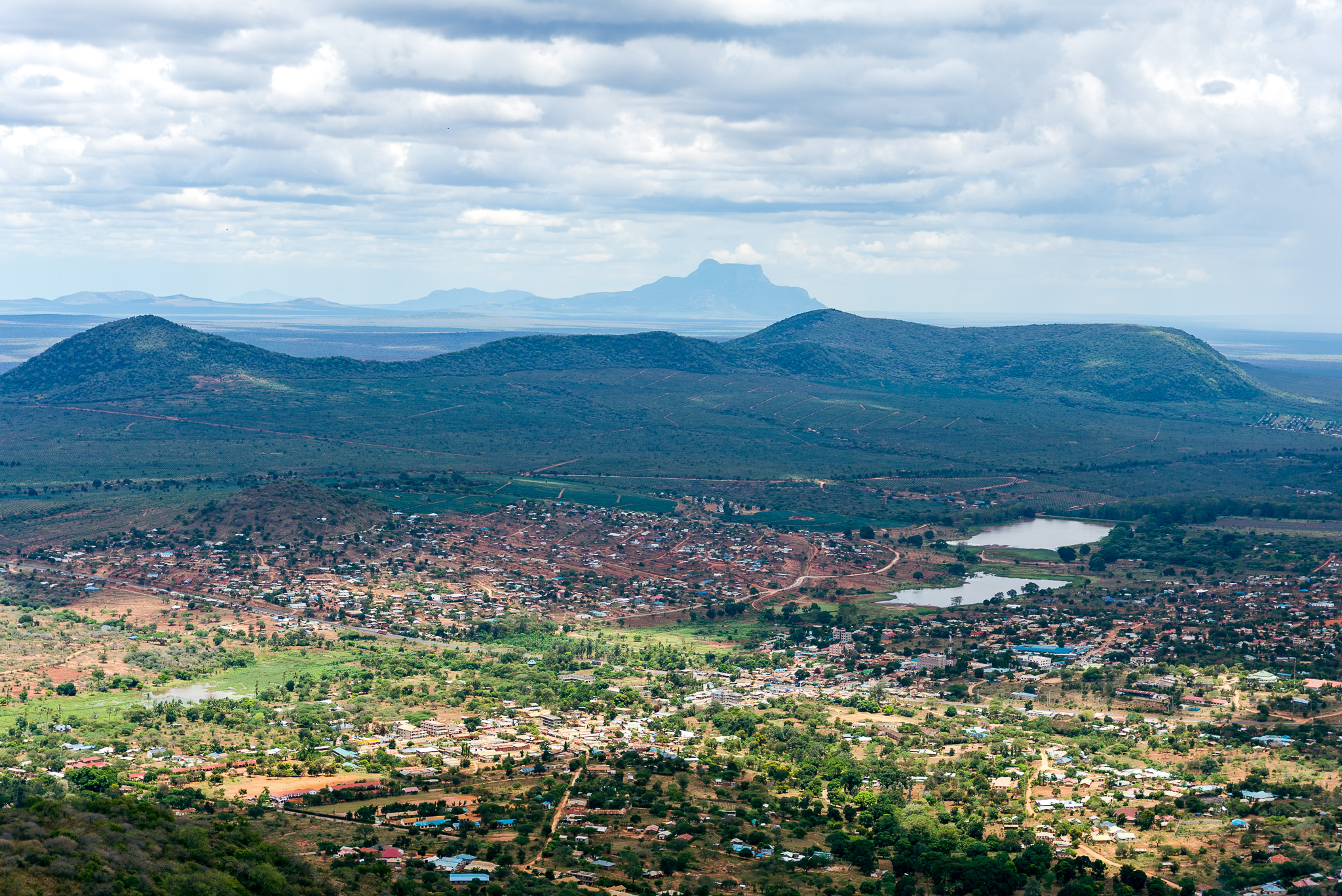 An aerial view of Bura Location, Taita Taveta County 