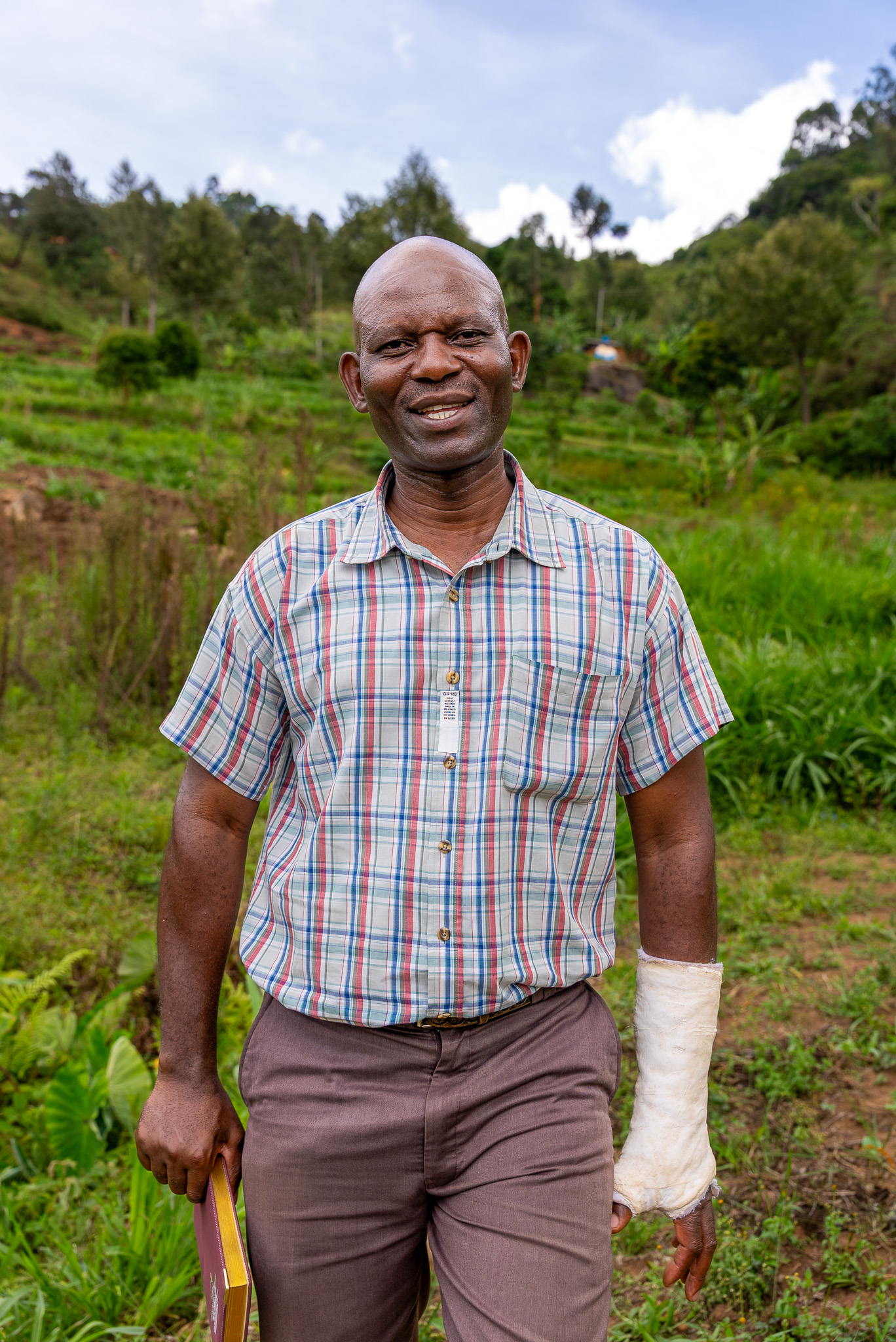Chief Simon Mwakio in Bura location, Taita Taveta County, where community- led conservation is helping revive the Bura River and strengthen climate resilience. 
