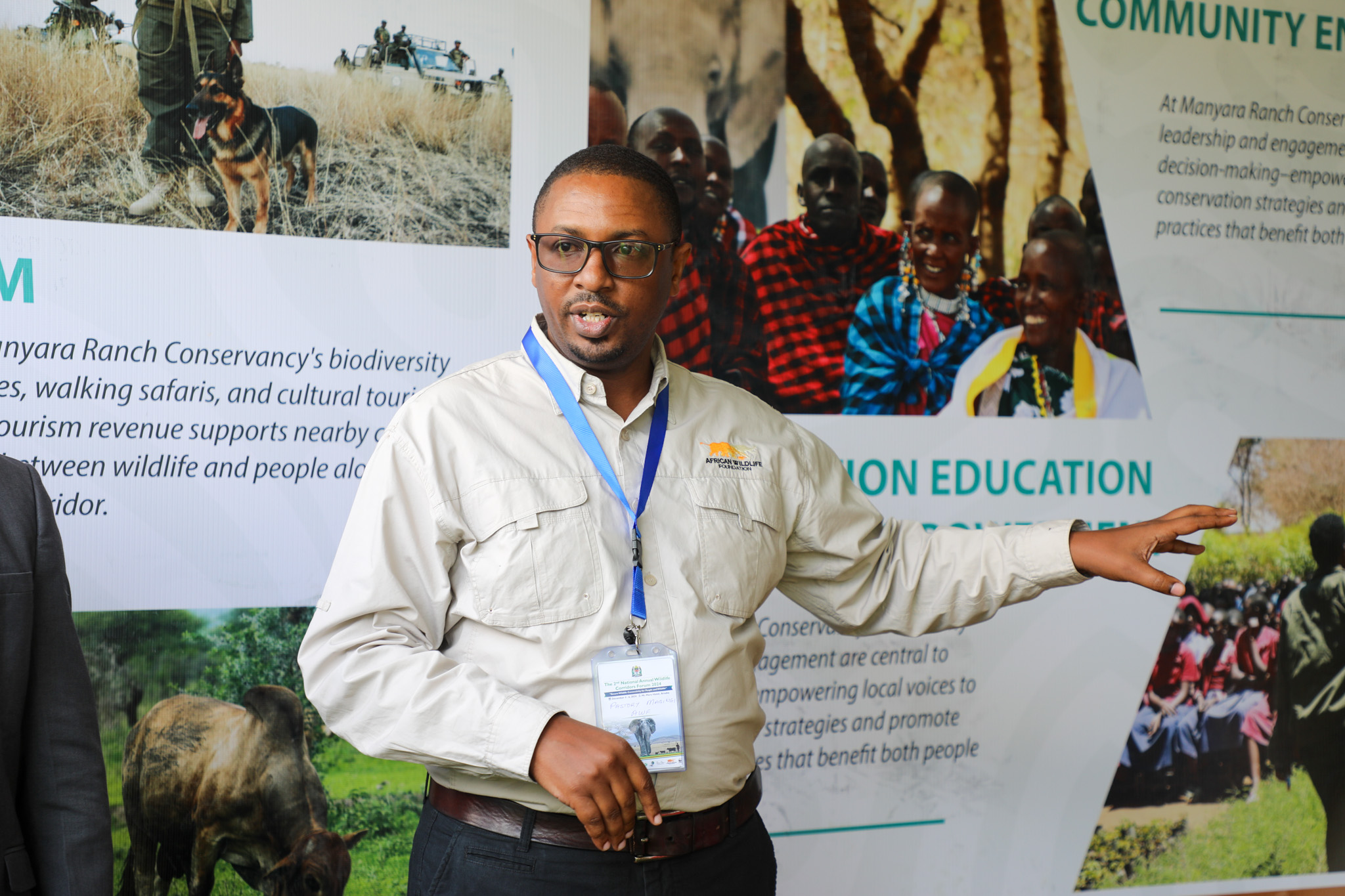 Pastor Magingi, AWF Tanzania Country Coordinator during one of his presentations