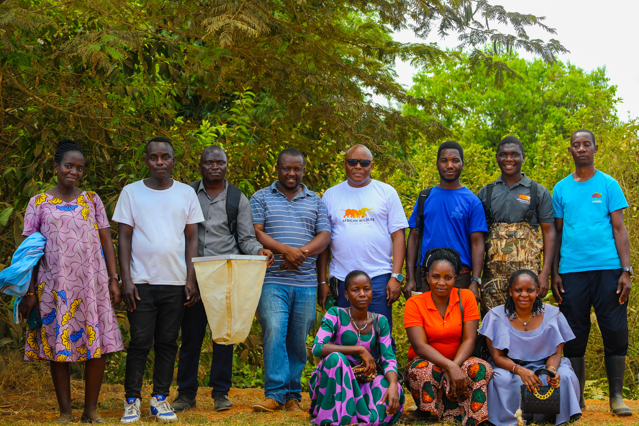 Group photo of Ruipa Water Users Association members and AWF Tanzania staff members 
