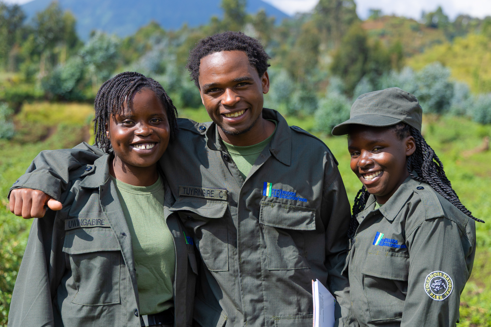 Community Eco-Guards in Rwanda’s Volcanoes Landscape representing a new generation of youthful conservation leaders.
