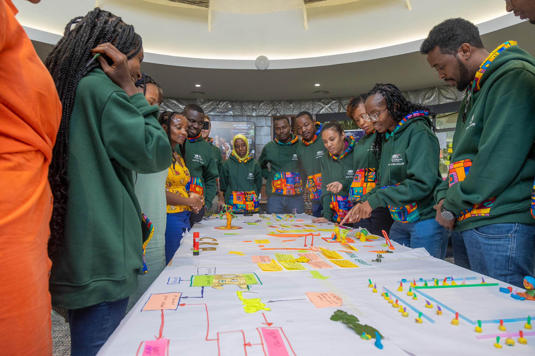 AWF - Wall Youth Leadership Program Fellows during a workshop at the AWF Headquarters in Nairobi, Kenya.
