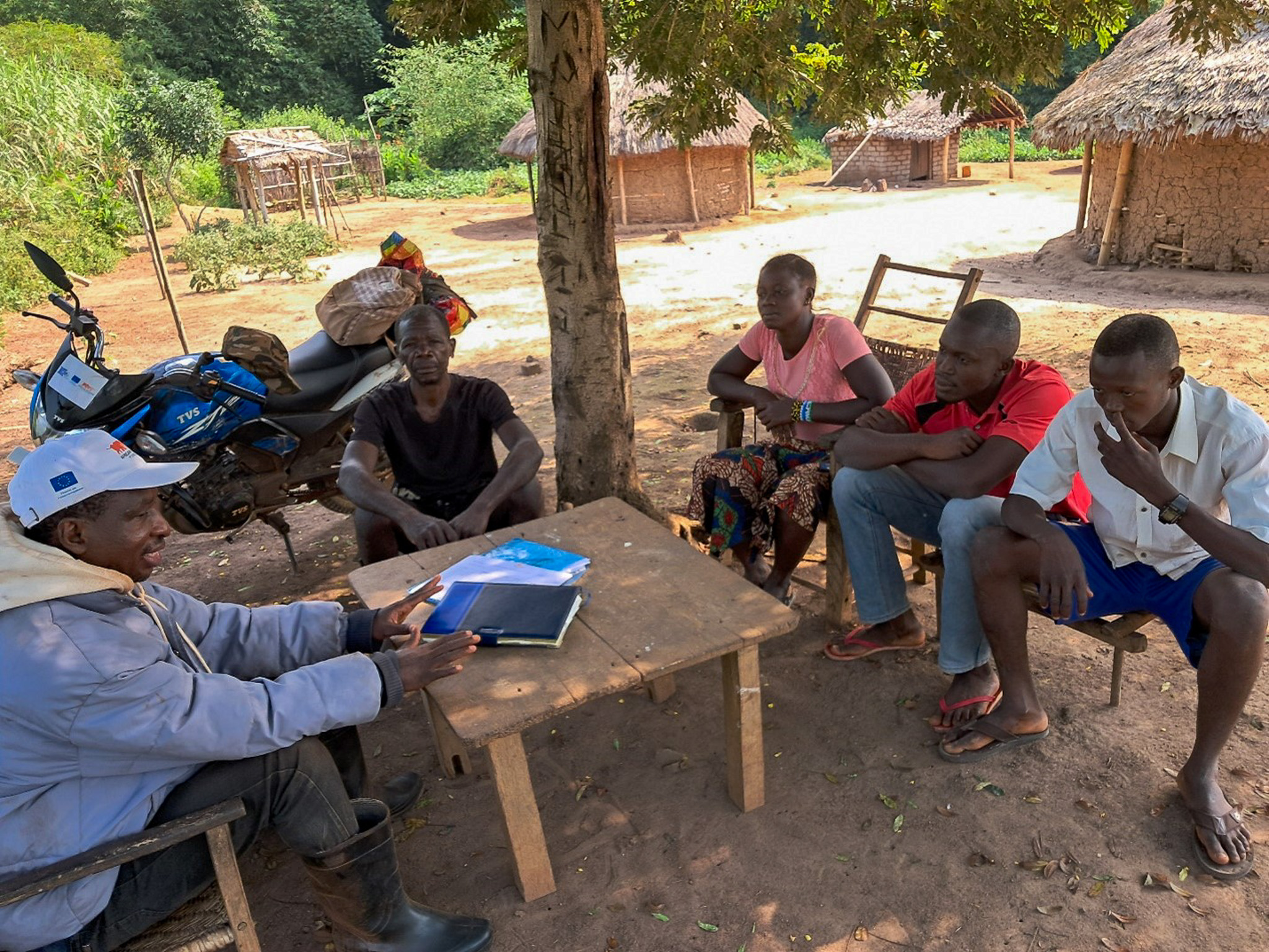 Discussing with the Tango team after their selection by community leaders