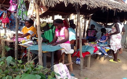 Tailoring incubator in Basankusu, established by a former partner.