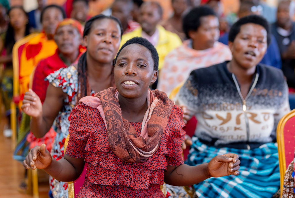 Female entrepreneurs during the Rwanda Business Incubation Program Graduation for the Conservation-Focused Business Program
