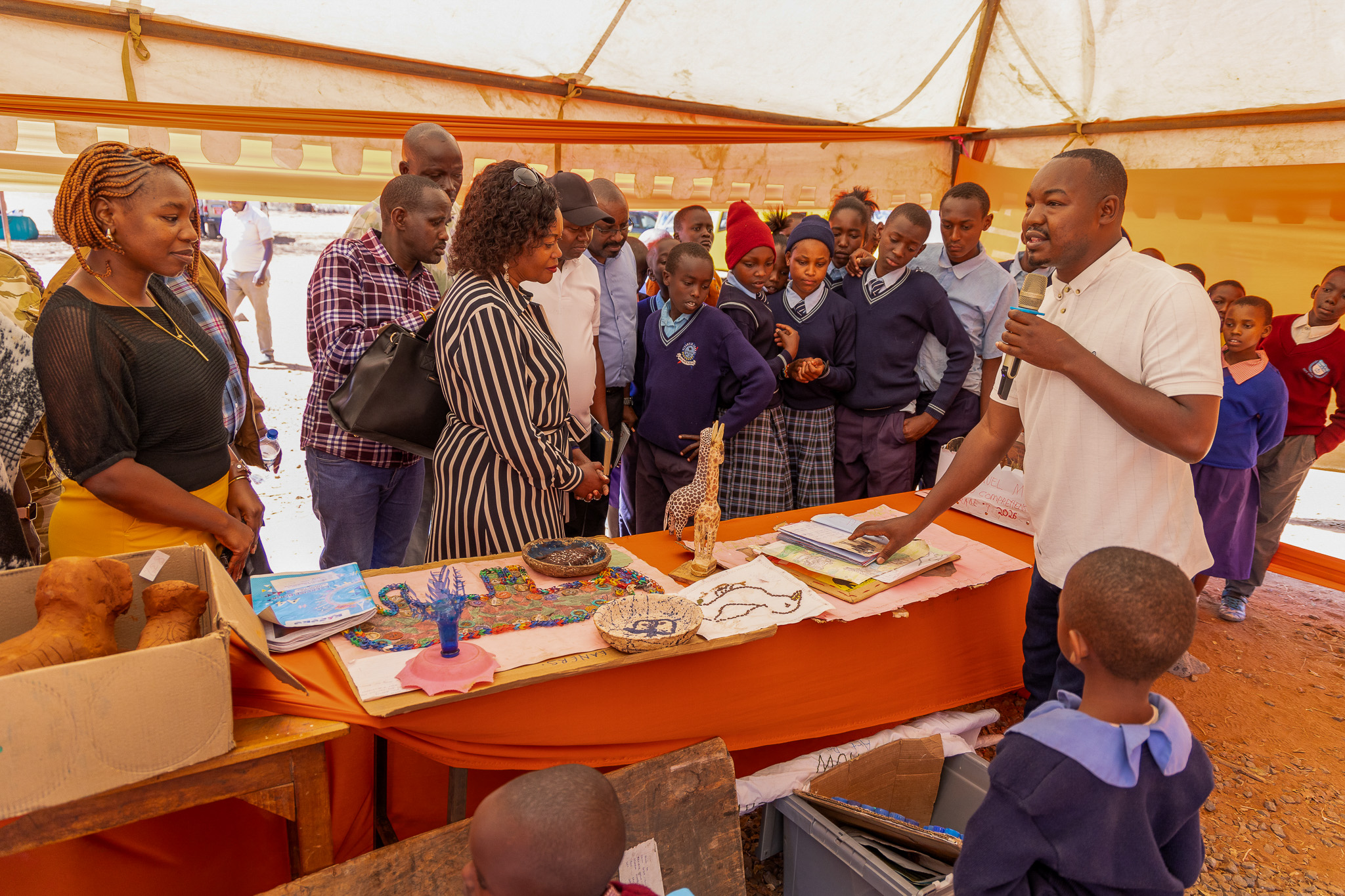 Losioki Soimoire, showcases one of the creative conservation projects inspired by conservation during the 2026 Shujaa Zone Competition.