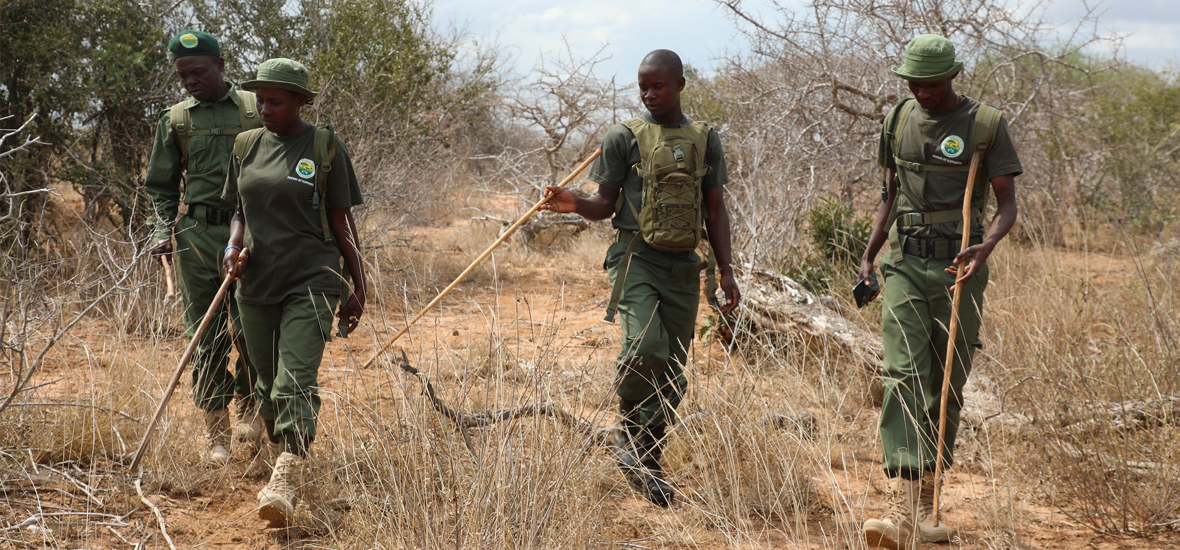 Community Rangers on patrol at Amaka Conservancy. 