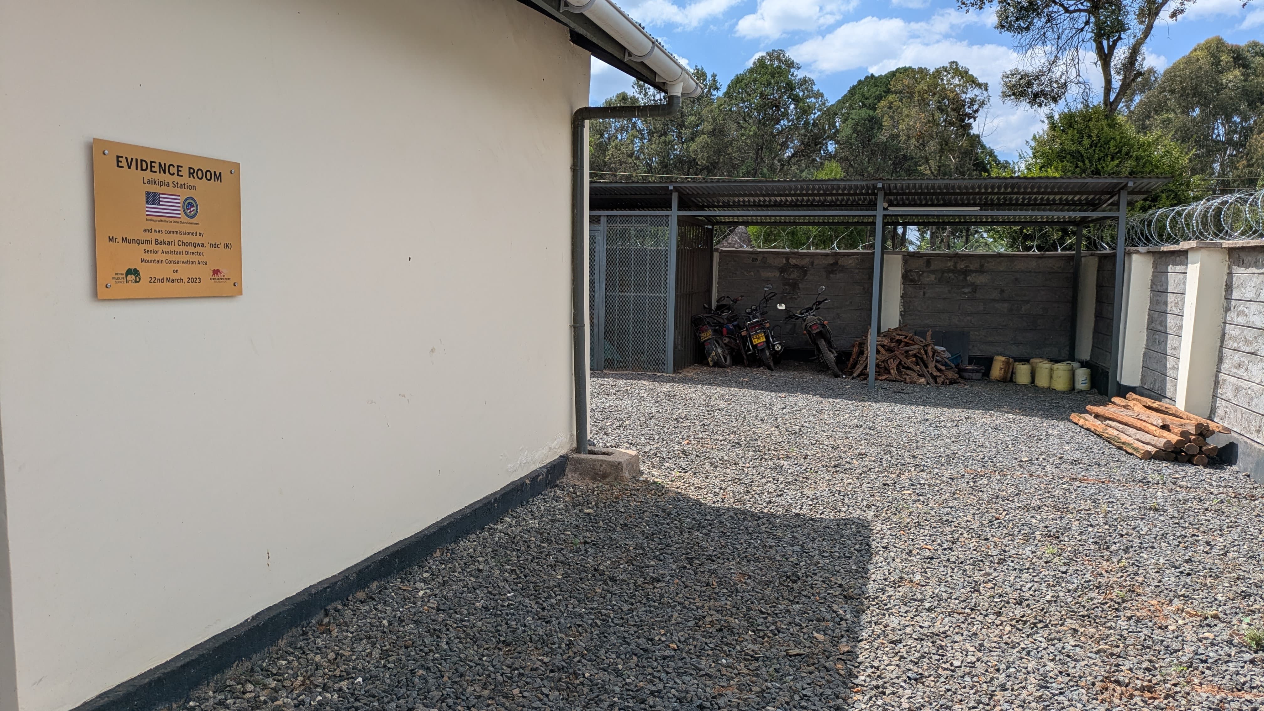 Exterior view of the Laikipia Evidence Room.