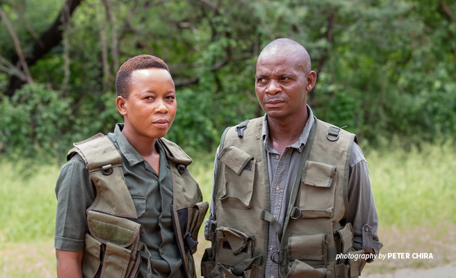 Community wildlife scouts in northern Zimbabwe