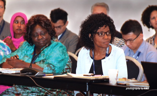 Olivia Mufute at Convention on Biological Diversity meeting