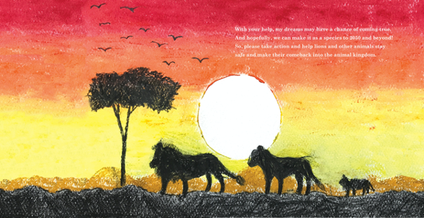 Page from "One Special Lion: The Story of Sion"