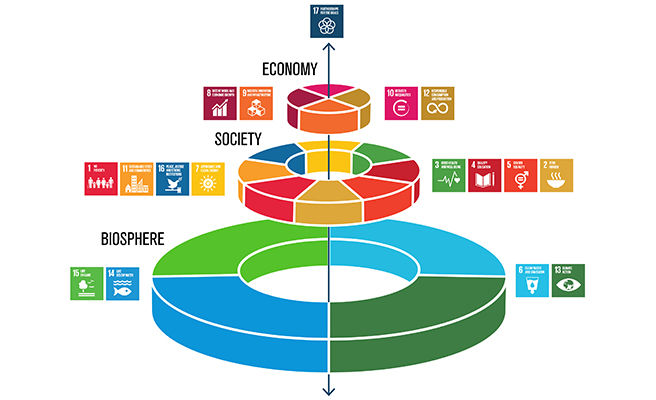 Sustainable Development Goals wedding cake model