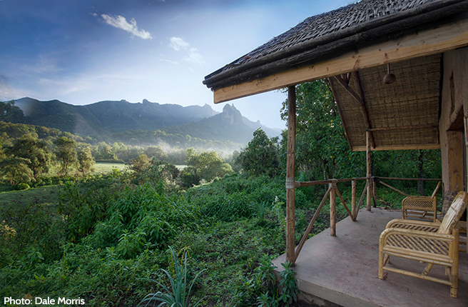 The view from Bale Mountain Lodge in Ethiopia