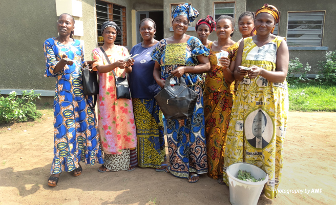 Photo of women trained at Center for the Empowerment of Women and Environmental Education in Maringa-Lopori-Wamba landscape Photo of women trained at Center for the Empowerment of Women and Environmental Education in Maringa-Lopori-Wamba landscape
