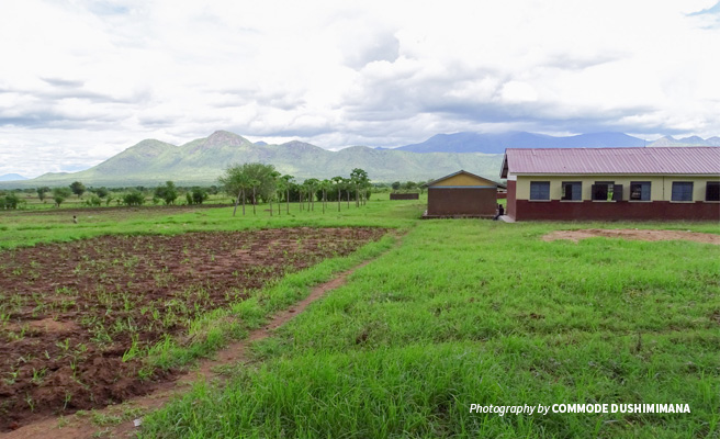 Photo of Sarachom Primary School in Kidepo Valley landscape Photo of Sarachom Primary School in Kidepo Valley landscape