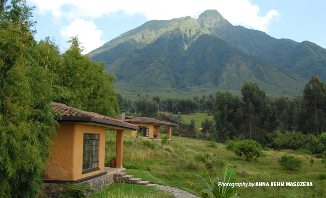 Photo of structures at Sabyinyo Silverback Lodge in Virunga mountains in Rwanda
