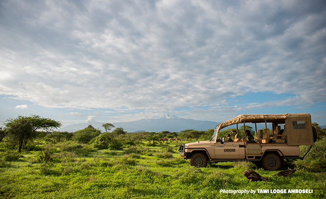Photo of Tawi Lodge safari vehicle in Amboseli Kenya