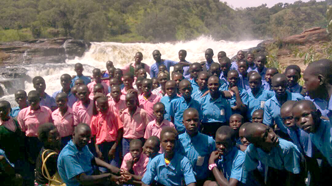 Photo of children at Uganda's Murchison Falls