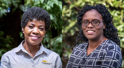 Olivia Mufute and Nancy Githaiga